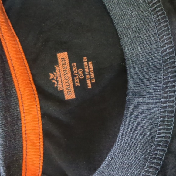 HALLOWEEN Black Short Sleeve Shirt XXL 18 Orange jack-o'-lantern Pumpkin Big Kid - Picture 4 of 6